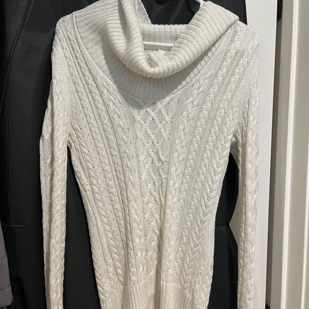 Winter white tunic sweater